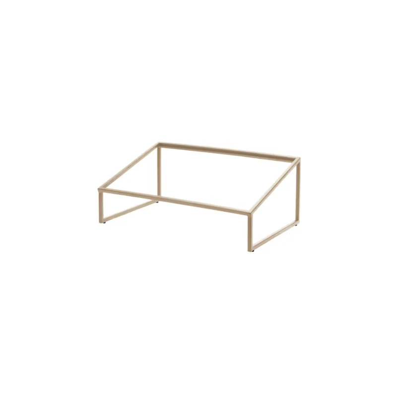 Creations Buffet Rectangle Angled Riser 13 7/8 x 21 7/8 in x 8 1/2 in Pivot Champagne