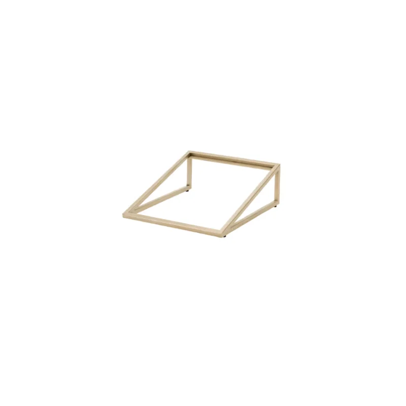 Creations Buffet Rectangle Angled Riser 13 7/8 in x 11 1/2 in x 4 1/2 in Pivot Champagne