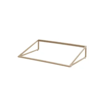 Creations Buffet Rectangle Angled Riser 13 7/8 x 21 7/8 in x 4 1/2 in Pivot Champagne