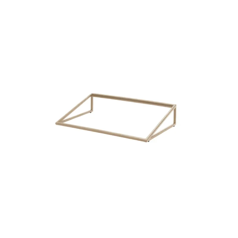 Creations Buffet Rectangle Angled Riser 13 7/8 x 21 7/8 in x 4 1/2 in Pivot Champagne