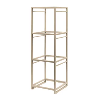 Creations Buffet Square Tiered Riser 9 1/2 in x 9 1/2 in x 28 1/2 in Spire Champagne