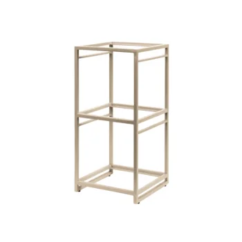 Creations Buffet Square Tiered Riser 9 1/2 in x 9 1/2 in x 19 1/2 in Spire Champagne