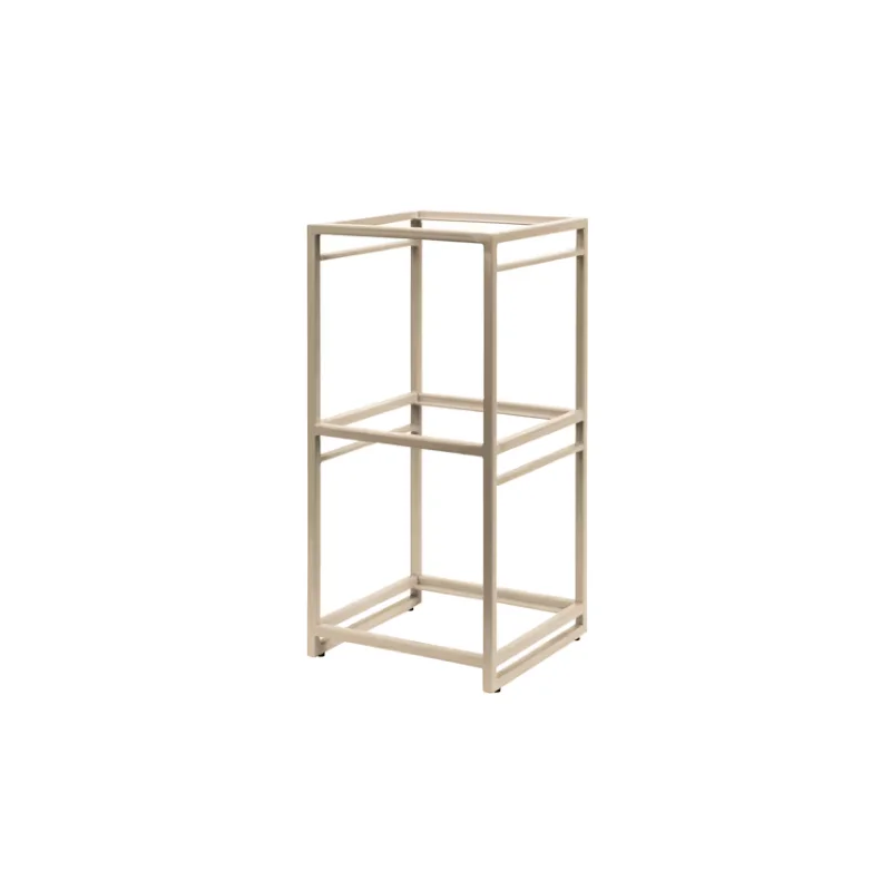 Creations Buffet Square Tiered Riser 9 1/2 in x 9 1/2 in x 19 1/2 in Spire Champagne