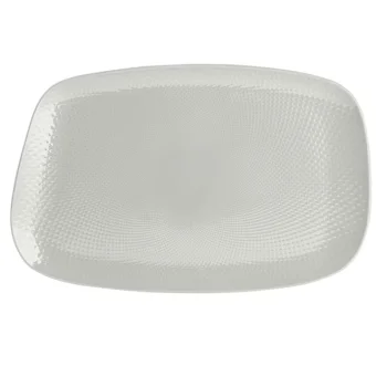 Folio Alpha Ceram Rectangle Platter 14 1/2 in x 9 1/2 in x 1 in Ac Buffet White - Set of 4