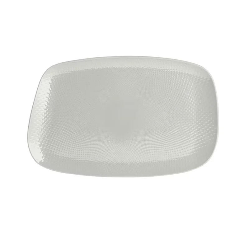 Folio Alpha Ceram Rectangle Platter 14 1/2 in x 9 1/2 in x 1 in Ac Buffet White - Set of 4