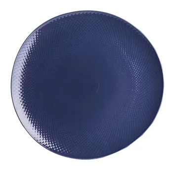 Folio Alpha Ceram Platter Round 14 in Ac Sapphire Blue - Set of 4