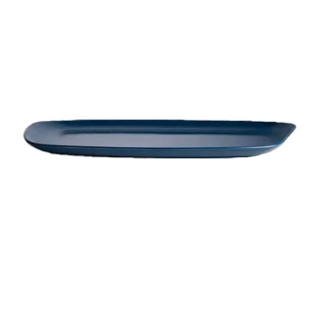 Folio Alpha Ceram Platter Rectangle 18 1/2 in x 10 1/2 in x 1 1/4 in Ac Sapphire Blue - Set of 4