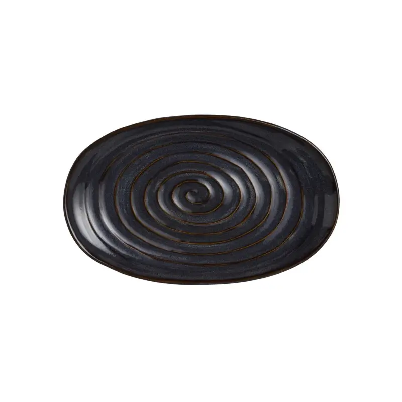 Folio Stoneware Oval Plate 9 in x 6 in Caldeira - Set of 12