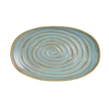 Folio Stoneware Oval Plate 11 in x 6 3/4 in Mar - Set of 12