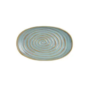 Folio Stoneware Oval Plate 9 in x 6 in Mar - Set of 12