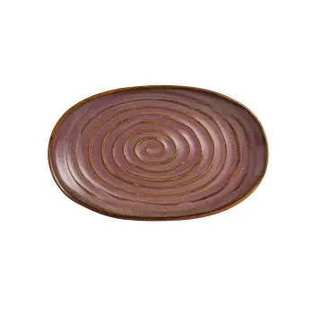 Folio Stoneware Oval Plate 9 in x 6 in Ocaso - Set of 12