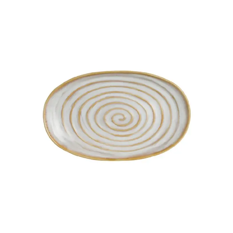 Folio Stoneware Oval Plate 11 in x 6 3/4 in Costa - Set of 12