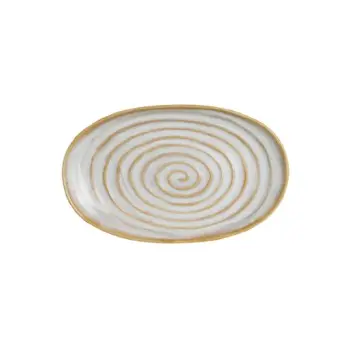 Folio Stoneware Oval Plate 9 in x 6 in Costa - Set of 12