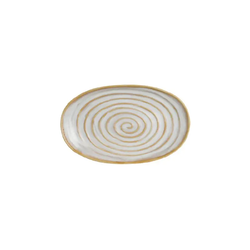 Folio Stoneware Oval Plate 9 in x 6 in Costa - Set of 12