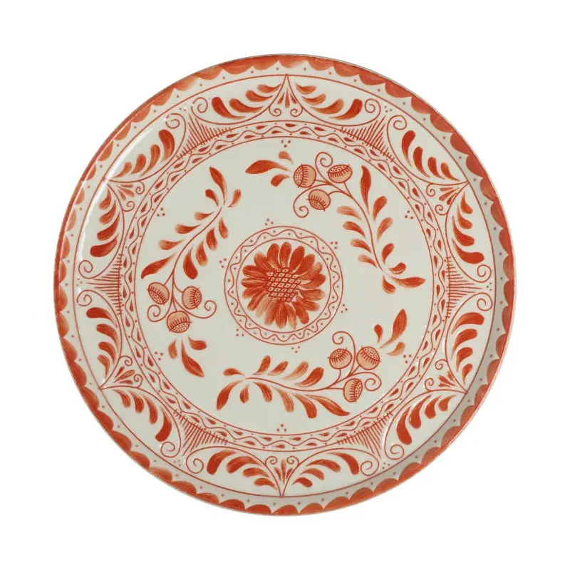 Anfora Plate Plana Coupe 10 3/4 in Talavera Motiva Orange - Set of 6 Anfora Plate Plana Coupe 10 3/4 in Talavera Motiva Orange - Set of 6