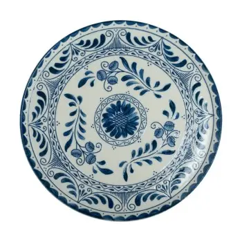 Anfora Plate Plana Coupe 9 in Talavera Motiva Blue - Set of 12