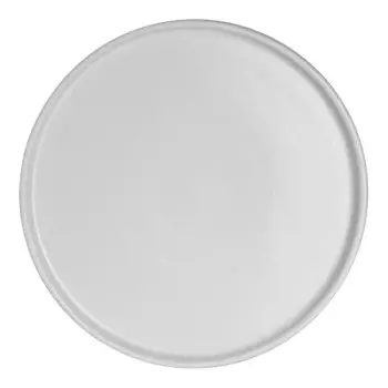 Anfora Round Stack Tray 7 1/2 in Crete Matte White - Set of 24