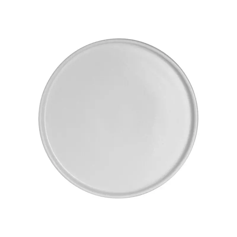 Anfora Round Stack Tray 7 1/2 in Crete Matte White - Set of 24
