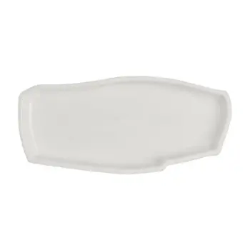 Rene Ozorio Fine China Geometric Tray 5 1/8 in 2 3/8 in 5 /8 in White Album - Set of 12