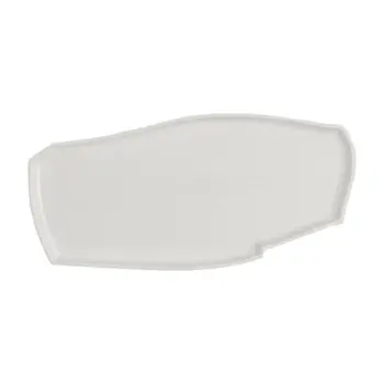 Rene Ozorio Fine China Geometric Tray 10 1/4 in x 4 7/8 in x 5/8 in White Album - Set of 12