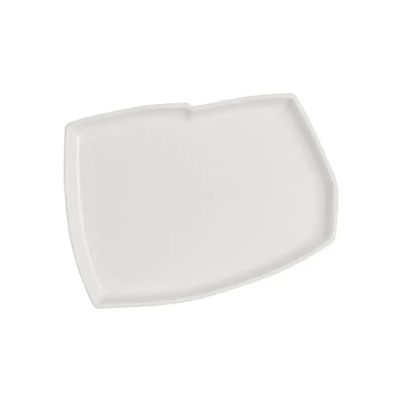 Rene Ozorio Fine China Geometric Tray 5 7/8 in x 4 1/4 in x 5/8 in White Album - Set of 12 Rene Ozorio Fine China Geometric Tray 5 7/8 in x 4 1/4 in x 5/8 in White Album - Set of 12