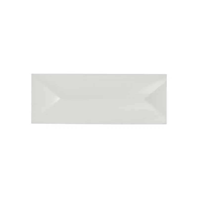 Rene Ozorio Fine China Rectangular Tray withindent 11 1/8 in x 3 7/8 in x 3/4 in White Album - Set of 12 Rene Ozorio Fine China Rectangular Tray withindent 11 1/8 in x 3 7/8 in x 3/4 in White Album - Set of 12