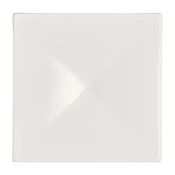 Rene Ozorio Fine China Square Elevation withindent 4 in x 4 in x 3/4 in White Album - Set of 12