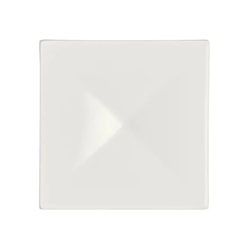 Rene Ozorio Fine China Square Elevation withindent 4 in x 4 in x 3/4 in White Album - Set of 12 Rene Ozorio Fine China Square Elevation withindent 4 in x 4 in x 3/4 in White Album - Set of 12