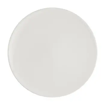 Rene Ozorio Fine China Round Elevation 10 1/4 in x 3/4 in White Album - Set of 12