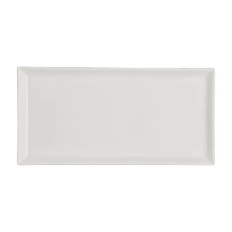 Rene Ozorio Fine China Rectangular Tray 9 3/8 in x 4 5/8 in x 3/4 in White Album - Set of 12 Rene Ozorio Fine China Rectangular Tray 9 3/8 in x 4 5/8 in x 3/4 in White Album - Set of 12