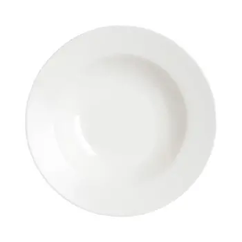 William Edwards Large Rim Bowl 11 in (21 oz) Raised White Quanta - Set of 6