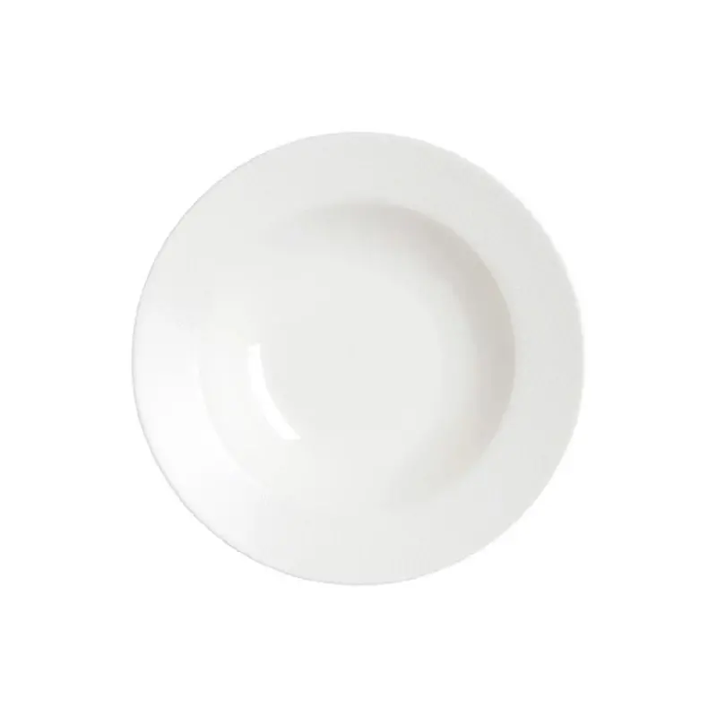 William Edwards Large Rim Bowl 11 in (21 oz) Raised White Quanta - Set of 6 William Edwards Large Rim Bowl 11 in (21 oz) Raised White Quanta - Set of 6