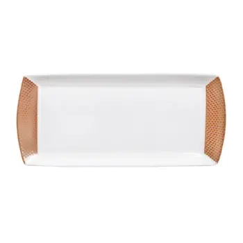 William Edwards L/S Rectangle Tray 13 3/8 in x 6 in Copper Mica And Grey Quanta - Set of 12