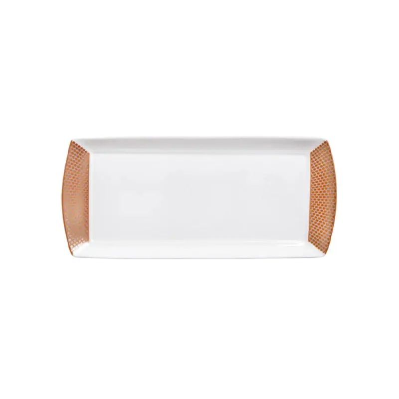 William Edwards L/S Rectangle Tray 13 3/8 in x 6 in Copper Mica And Grey Quanta - Set of 12