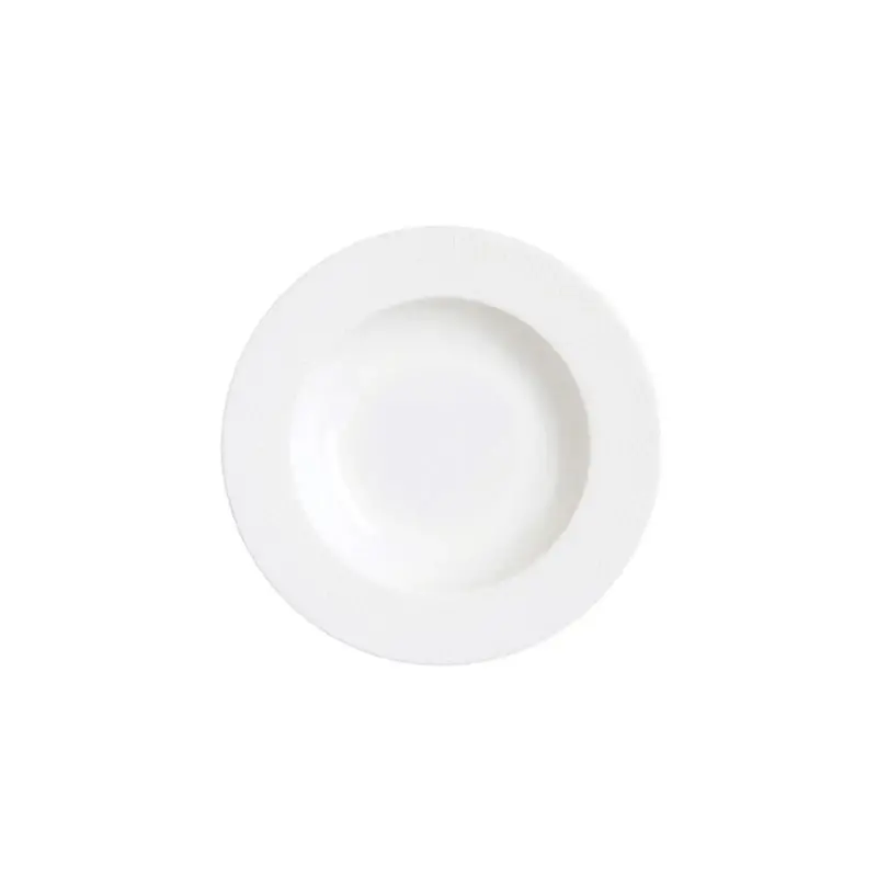 William Edwards Rim Bowl 8 3/4 in (8 oz) Raised White Quanta - Set of 12 William Edwards Rim Bowl 8 3/4 in (8 oz) Raised White Quanta - Set of 12