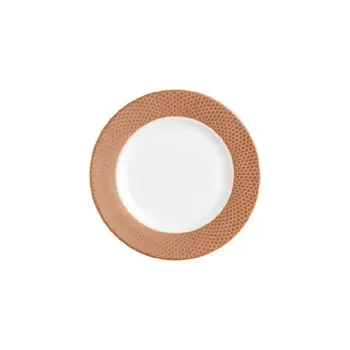 William Edwards Plate 6 1/2 in Copper Mica And Grey Quanta - Set of 12