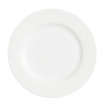 William Edwards Plate 11 3/4 in Raised White Quanta - Set of 12