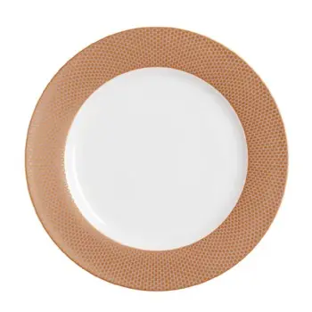 William Edwards Plate 11 3/4 in Copper Mica And Grey Quanta - Set of 12