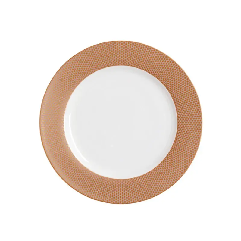 William Edwards Plate 11 3/4 in Copper Mica And Grey Quanta - Set of 12