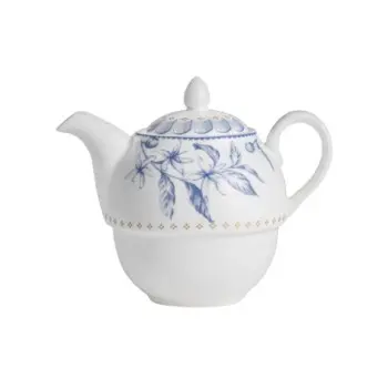 William Edwards Tea For One Teapot Coupe 4 7/8 in x 2 3/8 in (16 oz) Hive Blue - Set of 6