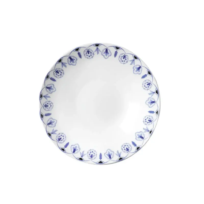 William Edwards Bowl Coupe 9 1/2 in (21 oz) Sultans Garden Blue - Set of 12 William Edwards Bowl Coupe 9 1/2 in (21 oz) Sultans Garden Blue - Set of 12