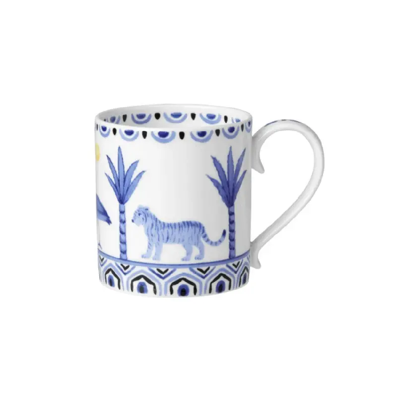 William Edwards Mug Coupe 5 in x 3 1/2 in (12 1/4 oz) Sultans Garden Blue - Set of 12 William Edwards Mug Coupe 5 in x 3 1/2 in (12 1/4 oz) Sultans Garden Blue - Set of 12