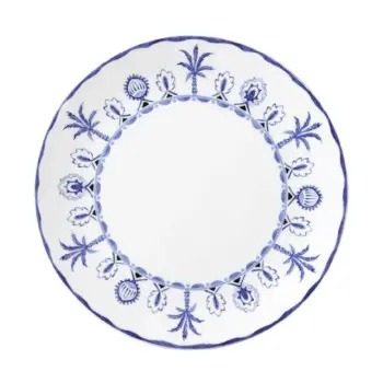William Edwards Coupe Plate 10 1/2 in Sultans Garden Blue - Set of 12