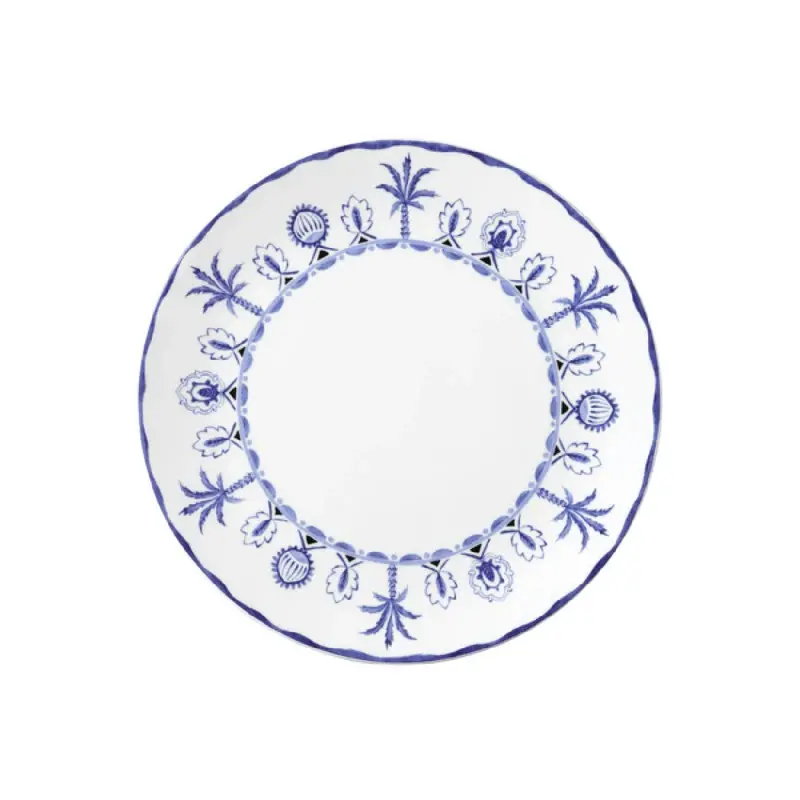William Edwards Coupe Plate 10 1/2 in Sultans Garden Blue - Set of 12 William Edwards Coupe Plate 10 1/2 in Sultans Garden Blue - Set of 12