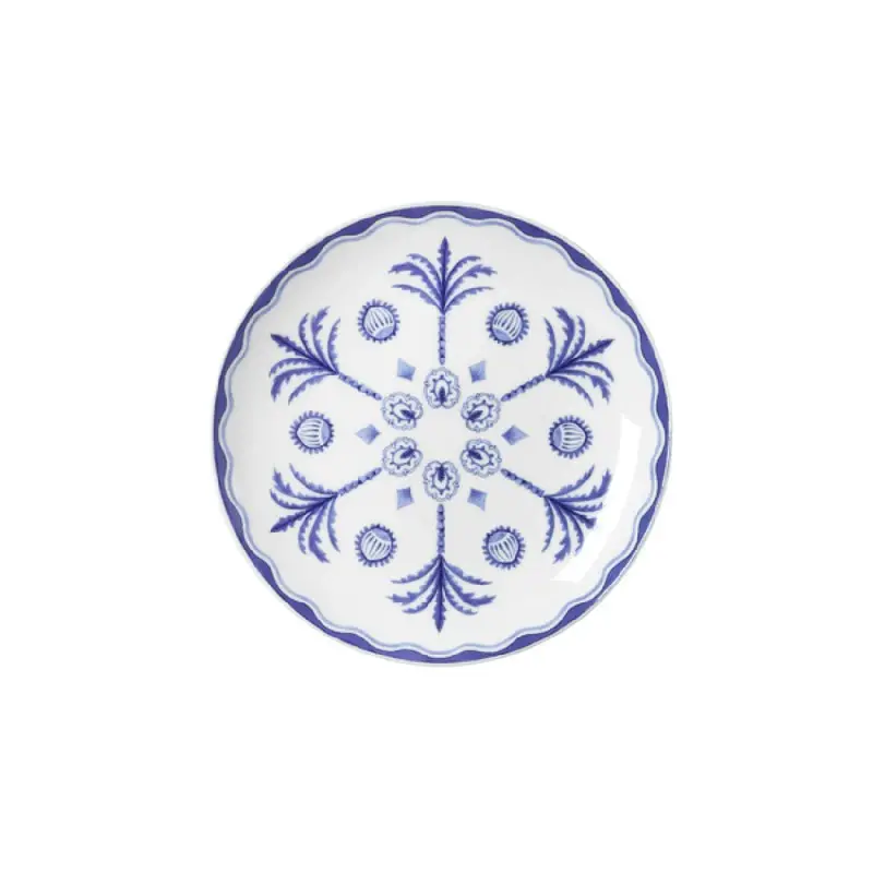 William Edwards Coupe Plate 8 1/4 in Sultans Gard Bl - Set of 12 William Edwards Coupe Plate 8 1/4 in Sultans Gard Bl - Set of 12