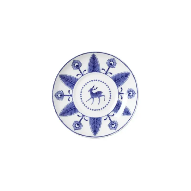 William Edwards Espresso Saucer Coupe 4 3/4 in (Fits And0112) Sultans Garden Blue - Set of 12 William Edwards Espresso Saucer Coupe 4 3/4 in (Fits And0112) Sultans Garden Blue - Set of 12