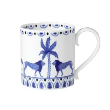 William Edwards Mug Coupe 5 in x 3 1/2 in (12 1/4 oz) Sultans Garden Blue - Set of 12