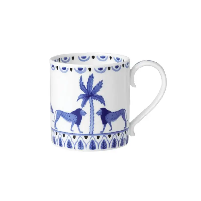 William Edwards Mug Coupe 5 in x 3 1/2 in (12 1/4 oz) Sultans Garden Blue - Set of 12
