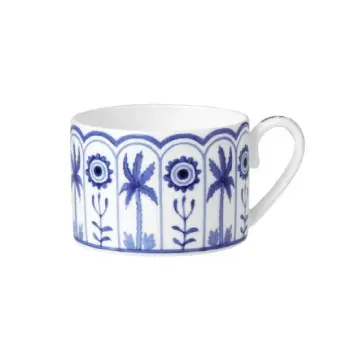 William Edwards Tea Cup Can 4 3/8 in x 2 1/2 in (9 oz) Sultans Garden Blue - Set of 12