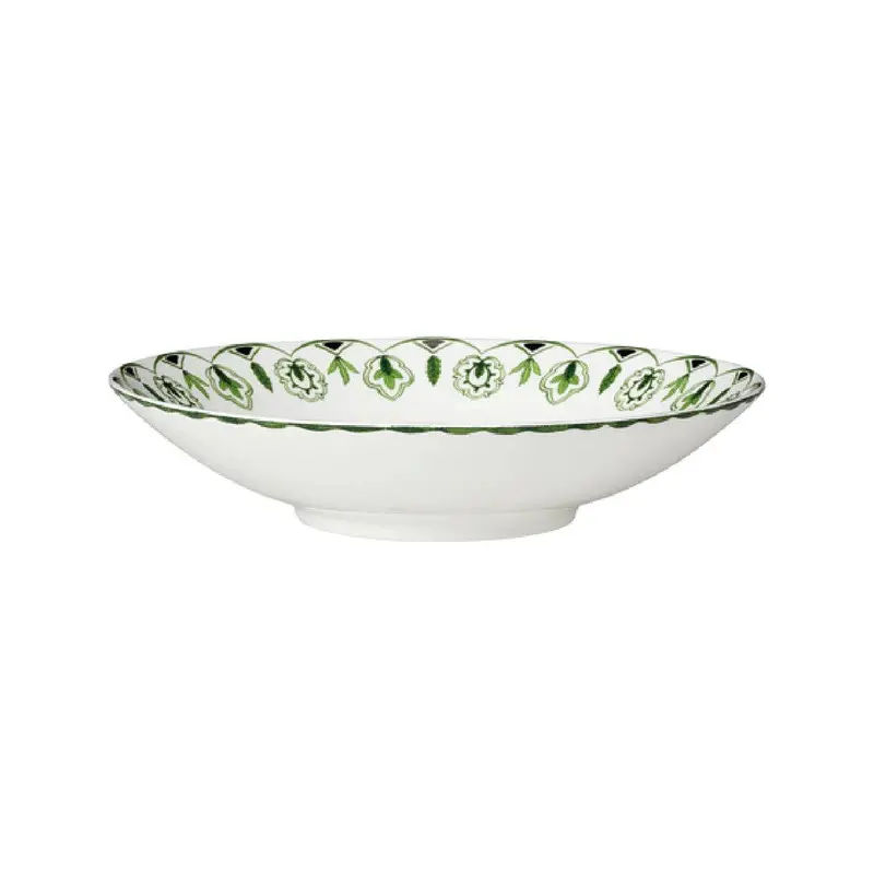 William Edwards Bowl Coupe 9 1/2 in (21 oz) Sultans Garden Green - Set of 12 William Edwards Bowl Coupe 9 1/2 in (21 oz) Sultans Garden Green - Set of 12